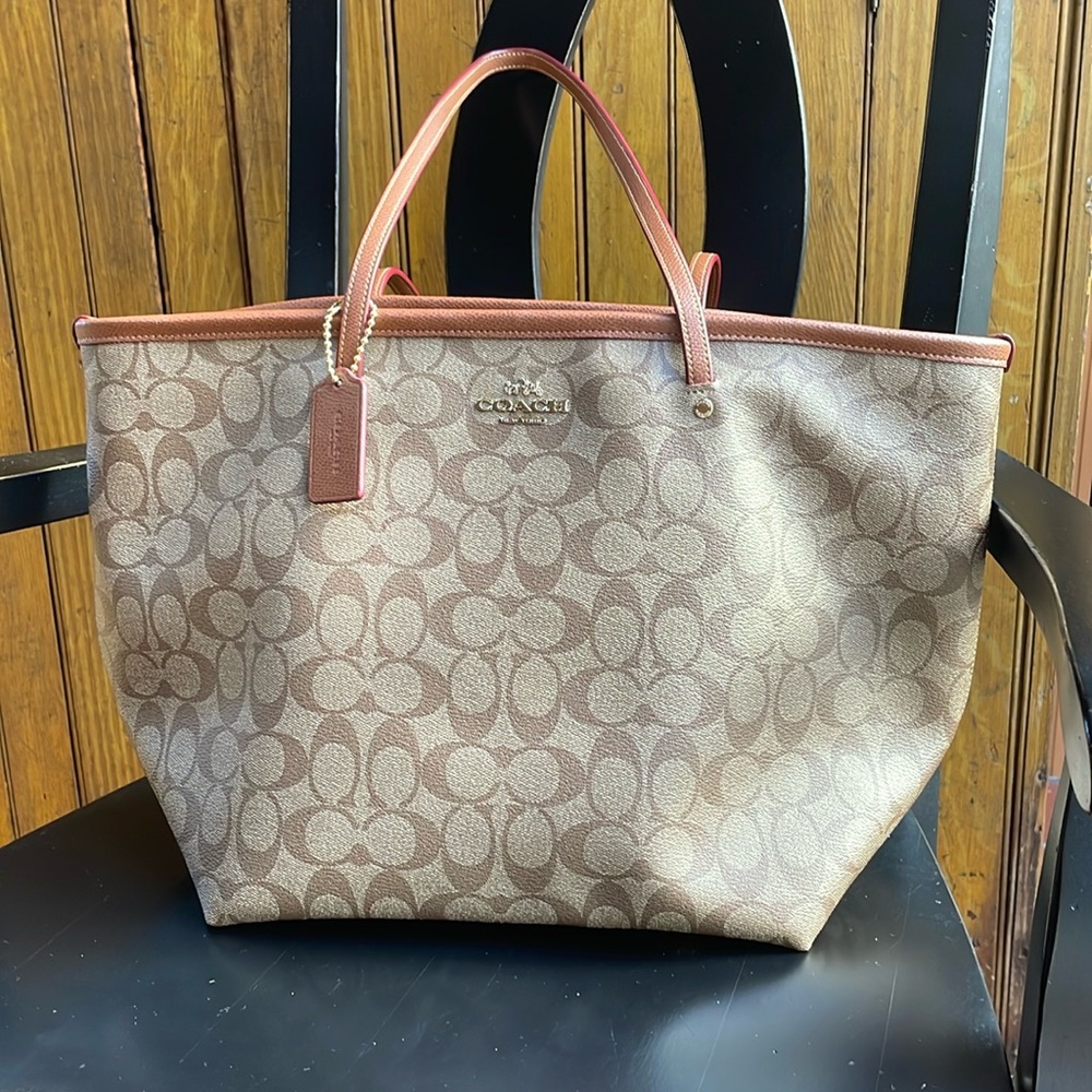 Coach Zip Top Tote